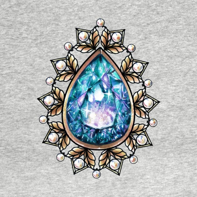 Vintage crystal pendant by Verre